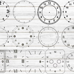 CLOCK FACE SVG Bundle, Clock face clipart, Clock face svg for Cricut, Clock face svg cut files, clock face silhouette
