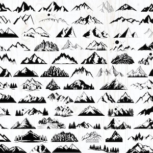 MOUNTAIN SVG Bundle, MOUNTAIN Clipart, Mountain svg cut files for Cricut, Mountain Silhouette Svg