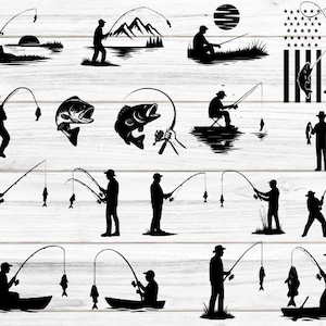 Fisherman SVG, Fishing Svg, Fishing Svg Bundle, Fishing Quote Svg, Fishing Cut File, Fishing Silhouette, Fishing Saying, Fishing Clipart
