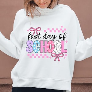 Coquette Back To School PNG: Teacher Shirt Design (Digital Download, 300 DPI