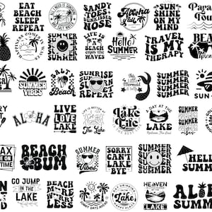 Retro Summer SVG Bundle, Summer Svg, Beach Svg, Summertime svg, Funny Beach Quotes, Summer Quotes Svg, Svg files for cricut, Svg Bundle