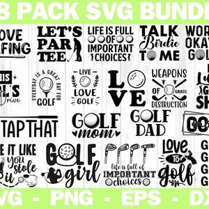 88 ゴルフ SVG バンドル、ゴルフ SVG バンドル、ゴルファー SVG、ゴルフ ボール SVG、ゴルフ Cricut SVG、ゴルフ カート SVG、即時ダウンロード