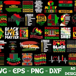 Happy Kwanzaa SVG Bundle: African Heritage Designs (Digital Files)