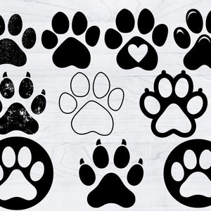 Dog Paw Print SVG: Animal Foot Clipart (Digital Download)