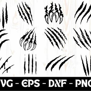 Claw Scratches SVG, Claw Mark svg, Tiger Scratch svg, Animal Scratch svg, Claw Scratches Cut Files, Cricut, Silhouette, Png, Svg, Eps, Dxf