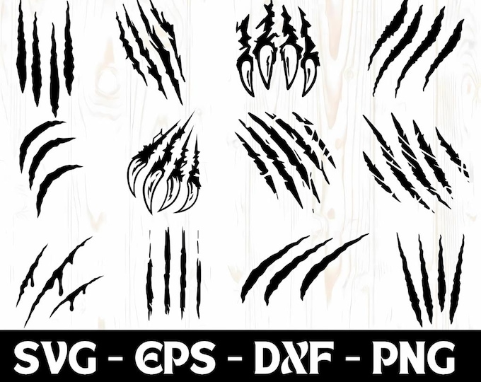 Claw Mark SVG PNG, Claws Svg, Animal Scratch Svg, Scratches Svg,ripped ...