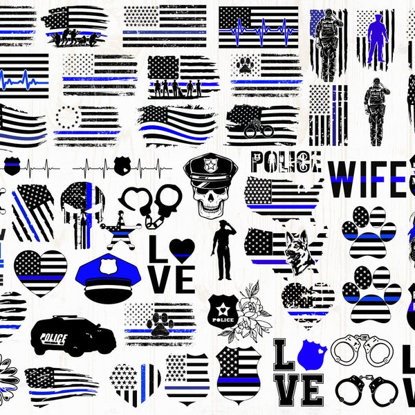 Blue Line Svg - Etsy