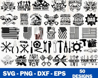 Mechanic SVG Bundle: Garage Tools, Car Repair (Digital Download)