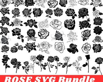 Rose SVG Clipart Bundle: Cut Files for Cricut