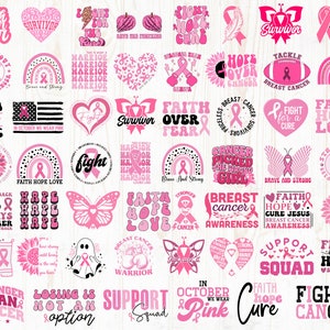 Breast Cancer Awareness SVG Bundle: Survivor Designs (Digital Cut Files)