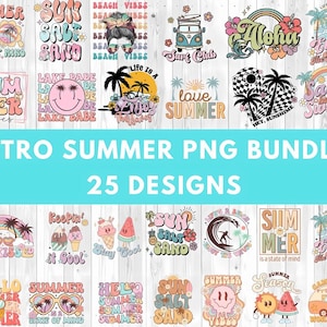 Retro Summer Bundle png, Summer Beach Vibes Png, Surf Vibes Png, Summer vibes Svg, Trendy Summer Shirts png, sweet summertime Png,