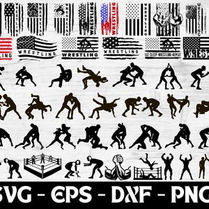 Wrestling SVG, Wrestler Svg, Wrestling Clipart SVG, Wrestling Cut Files, Wrestling Cricut, Wrestling Clip Art, Wrestler Silhouette, Vector