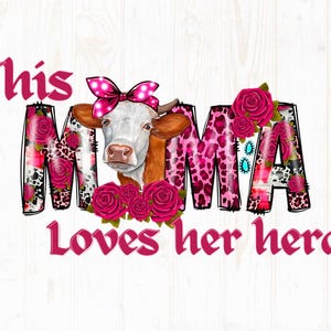 This Mama Loves Her Herd PNG: Cow Design (Digital Download)