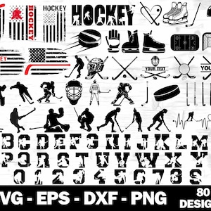 Hockey Svg Bundle, Hockey Svg, Hockey Silhouette, Ice Hockey Svg, Hockey Player Svg, Svg Files for Cricut, Hockey Clipart, Digital Download