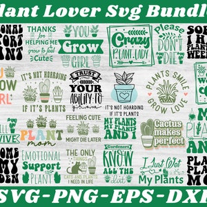 Plant Svg Bundle, Plant Lover Svg, Plant Mom Svg, Plant Owner Svg, Plants Svg, Plant Quotes Svg, Retro Plant Svg, Plants Shirt Png Cut File