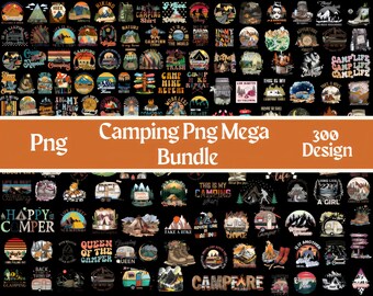 Camping PNG Bundle: 300+ Outdoor Adventure Graphics (Commercial Use, Digital File)