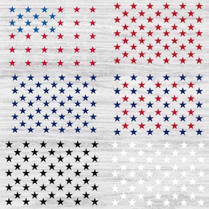 50 Stars American Flag SVG Bundle: Cut Files for Cricut