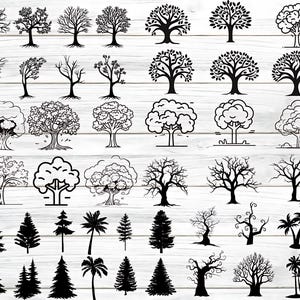 Baum Silhouette svg Bundle, Baum geschnitten Dateien für Cricut, Wald svg, Baum Clipart, schwarzer Baum svg, sofortiger Download