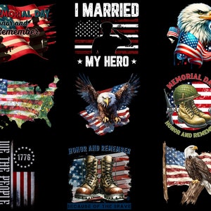 9 PNG Patriotic Veteran Bundle Sublimation Designs , Patriotic Bundle PNG, Usa Military Printing Sublimation Tshirt, PNG&#39;s Instant Download