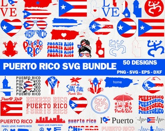 Puerto Rico Bundle Svg, Boricua Svg, Latina Svg, Puerto Rico Png, Puerto Rico Frog, Taino Svg, Garita Svg, Puerto Flag Svg, Coqui Svg