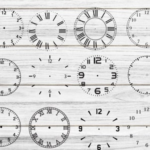 CLOCK FACE SVG Bundle, Clock face clipart, Clock face svg for Cricut, Clock face svg cut files, clock face silhouette