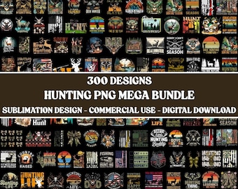 Hunting Season PNG Mega Bundle: Deer, Duck, Fishing Designs (Digital Download)