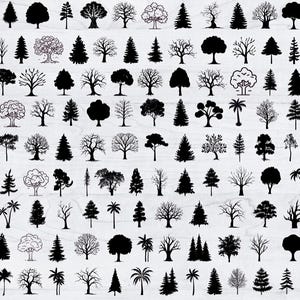 Tree SVG Bundle, Tree PNG Bundle, Tree Clipart, Tree Cut Files for Cricut, Tree silhouette, Forest svg, Landscape Svg, Palm tree Svg.