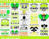 Pickleball T-Shirt Design SVG Bundle (20 Files)