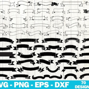 Banner Svg, Banner Svg Bundle, Banner Clipart, Banner Png, Banner Vector, Banner Outline, Ribbon Svg, Ribbon Banner Svg