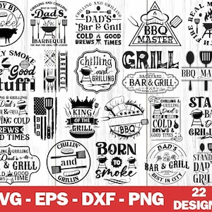 Barbecue-Svg-Bundle, BBQ-Zitate, Grillen-Svg, Chill-Svg, BBQ-Svg, Papas Bar und Grill-Svg, Bbq-Master, BBQ Png, Datei für Cricut, Silhouette