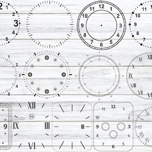 CLOCK FACE SVG Bundle, Clock face clipart, Clock face svg for Cricut, Clock face svg cut files, clock face silhouette