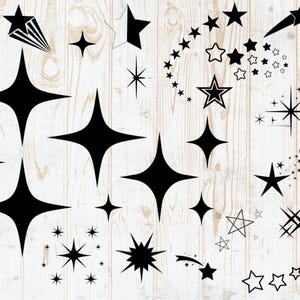 Sparkle Stars SVG Bundle: Celestial Clipart (Digital Download)