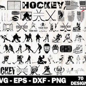 Hockey SVG Bundle: Clipart, Cut Files for Cricut (Digital Download)