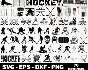 Hockey SVG Bundle – Clipart, Player Silhouettes, Cricut Cut Files, Digital Download