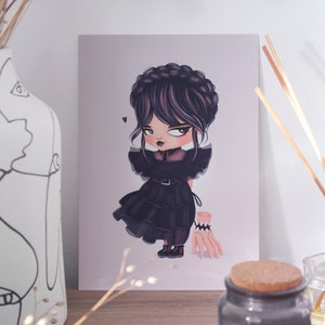 Carte Postale A5 Mercredi Addams