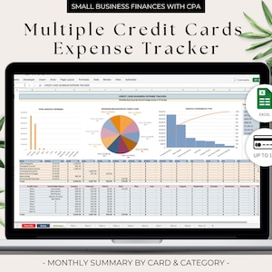 Mehrere Kreditkarten Business Expenses Tracker | Automated Expense Organizer mit Hauptbuch-Integrationen | 10 Kreditkarten | Ausgezeichnet