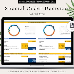 Special Order Decision Calculator: Break-Even Analysis Tool (MS Excel Digital Download