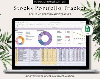 S&P 500 Index Tracker: Real-Time Excel Portfolio (Digital Download)