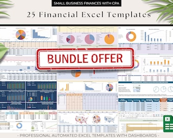 Business Finance Excel Template Bundle: Budgeting, Pricing, and Accounting