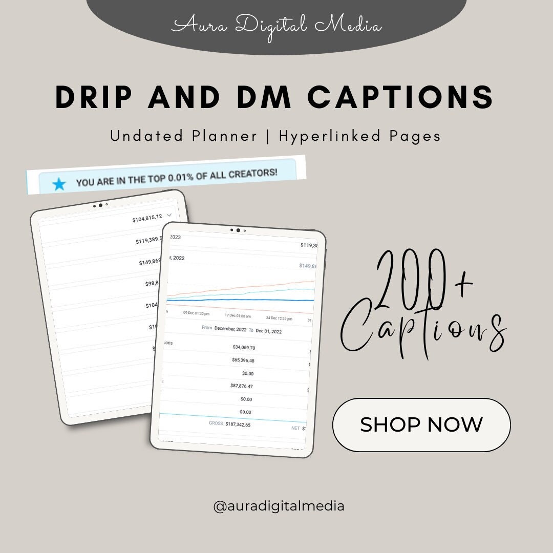 200 Captions and Drips for Onlyfans Etsy