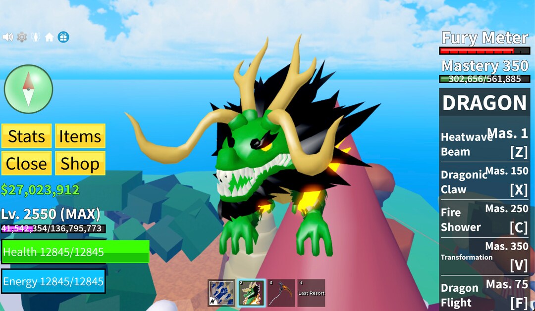 Max LVL 2550 Blox Fruit Account Human V3 Max Dragon Maxed - Etsy