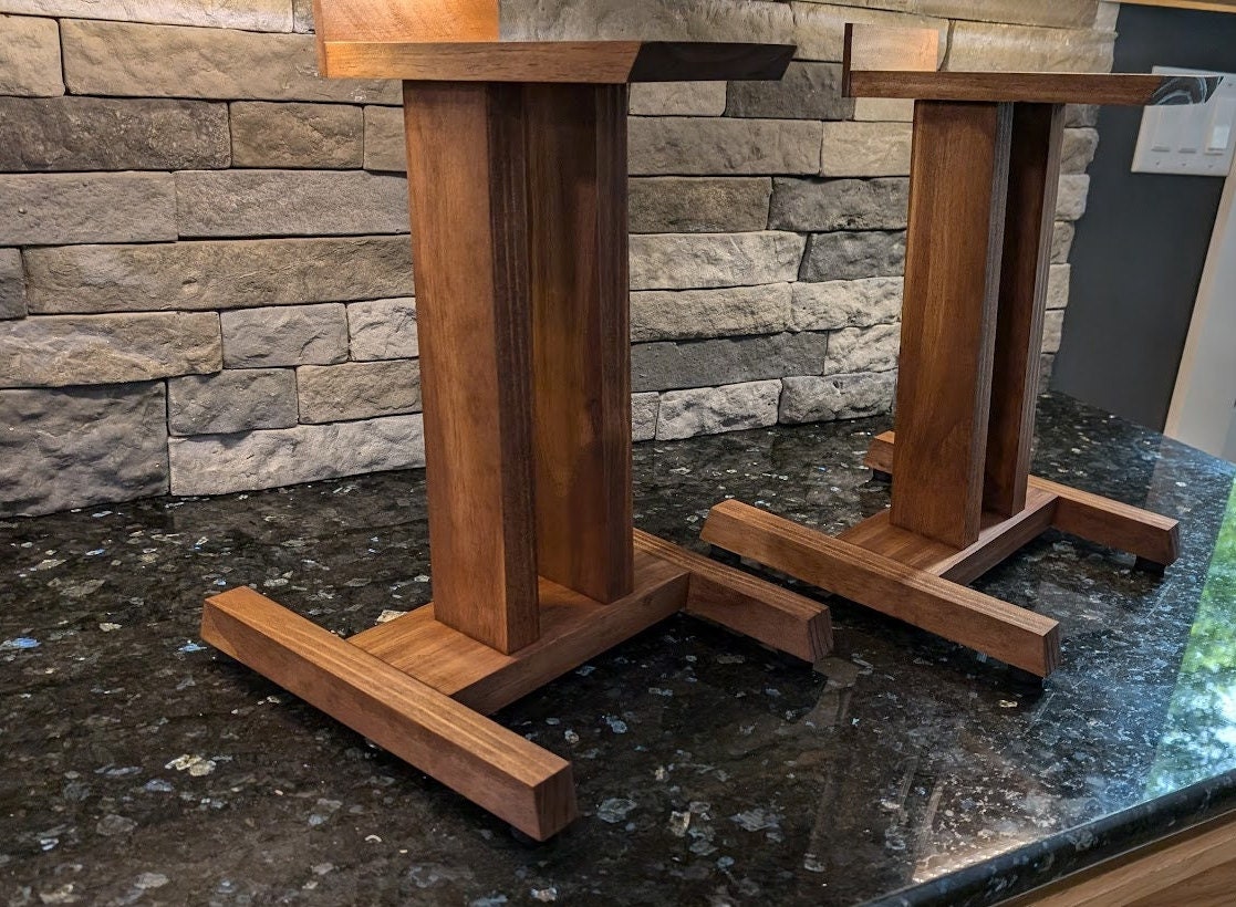 Solid Wood Speaker Stands (fully Assembled Pair) - Etsy
