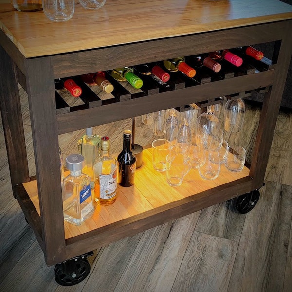 Mobile Bar Cart Etsy
