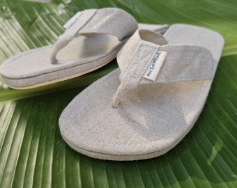 Chinelo de dedo "ORIGINAL" feito de cânhamo, lixo reciclado do oceano e borracha de látex natural.