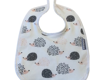 Handmade bib hedgehog gift maternity gift