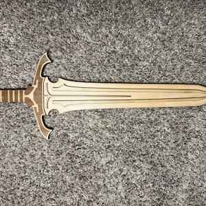 Toy Sword for laser-cutting or papercraft, svg, cricut, cutting machine ready, cut files image 3