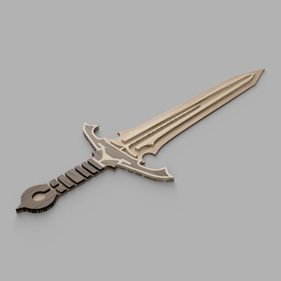 Toy Sword for laser-cutting or papercraft, svg, cricut, cutting machine ready, cut files