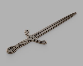 Toy Sword for laser-cutting or papercraft, svg, cricut, cutting machine ready, cut files