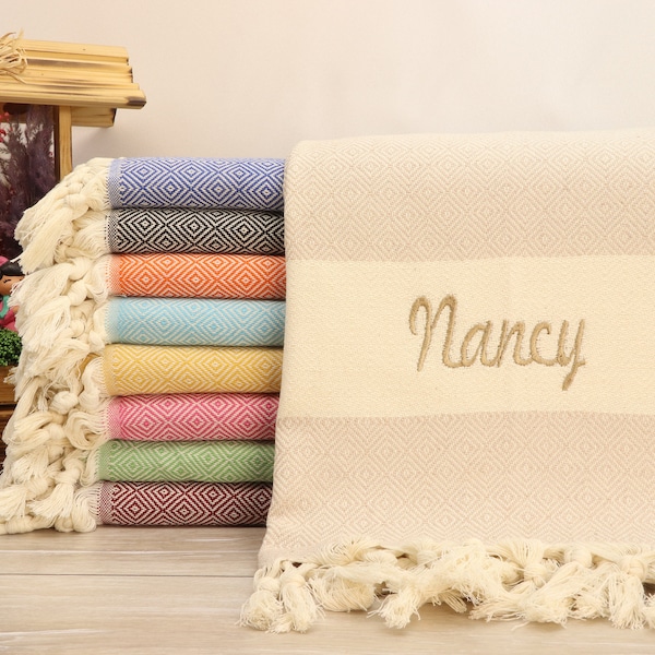 Personalized Gifts, Personalized Turkish Towel, Bridesmaid Gifts, Bachelorette Gifts, Girls Trip, Monogrammed Personalized Gifts for her