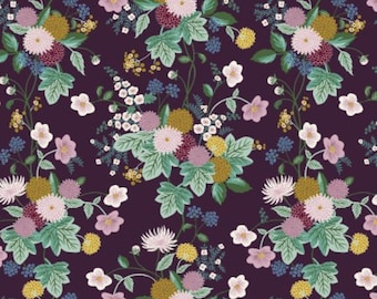 Dahlia: auberginestof van geweerpapier RP1600-AU1